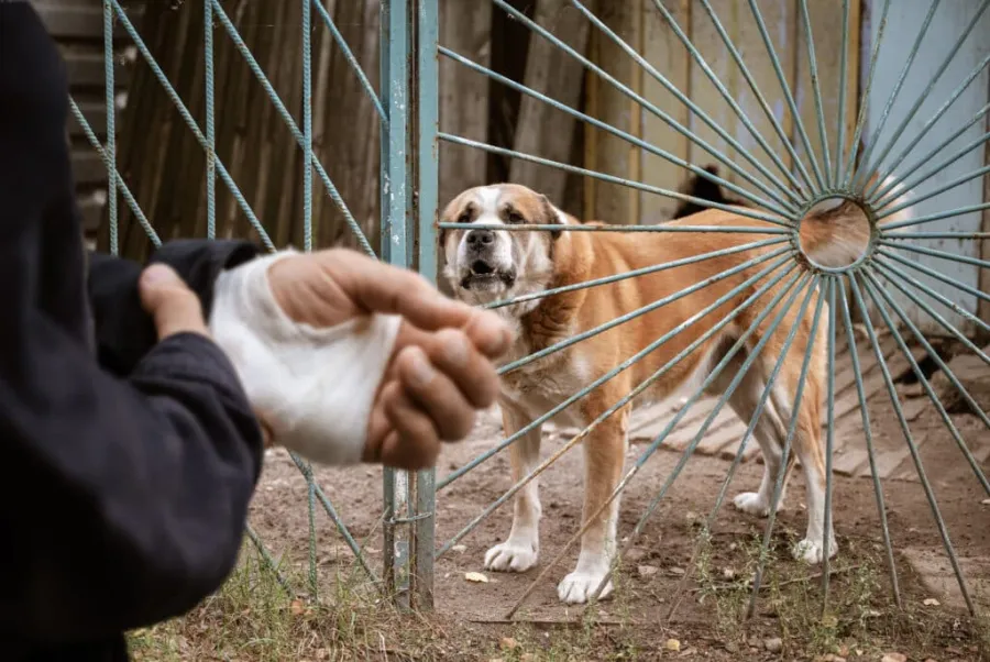 Dog that could cause a bite injury
